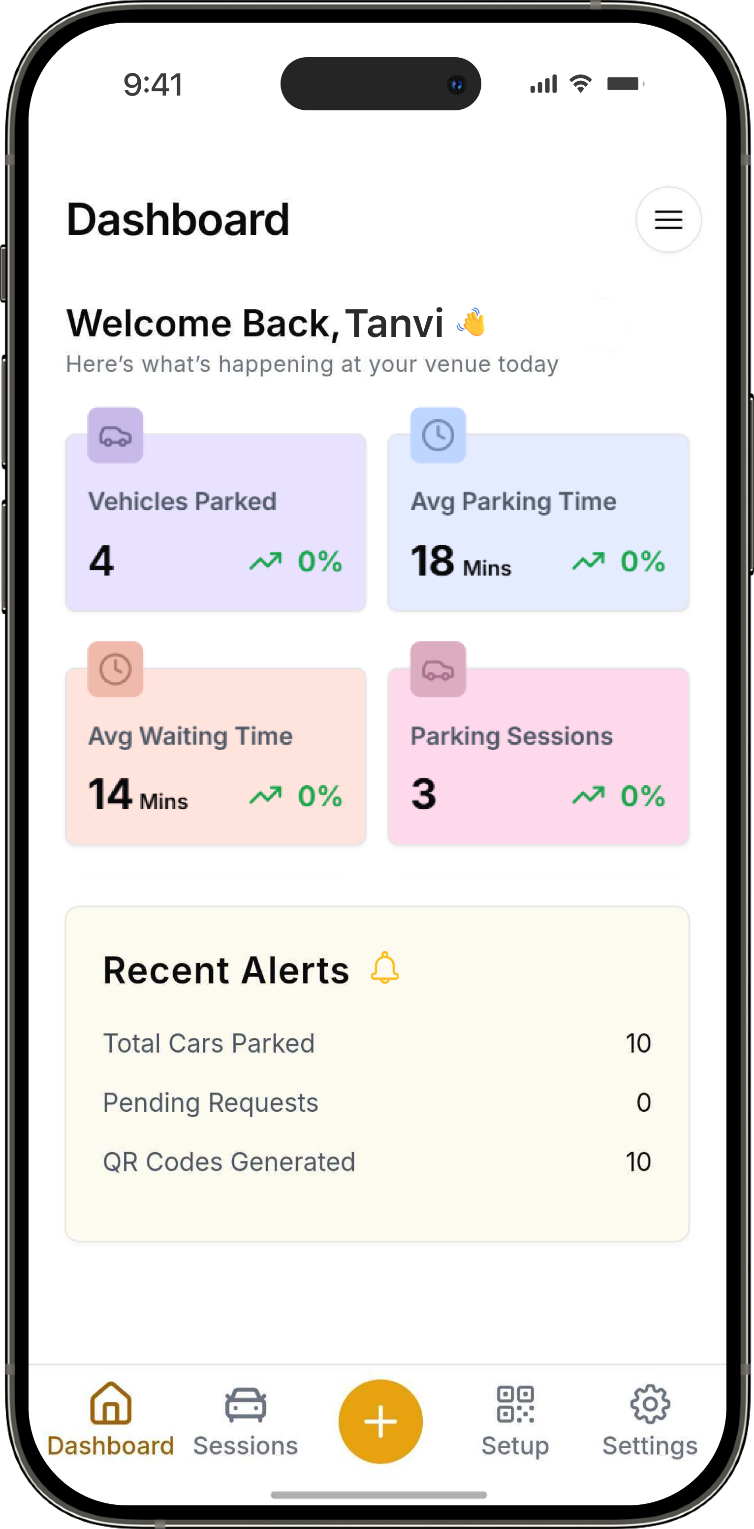 Real-Time Parking Sessions